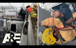 Truck Driver Dangles Off 70-Foot Bridge