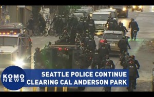 Seattle police continue clearing out Cal Anderson Park after illegal homeless camp sweep