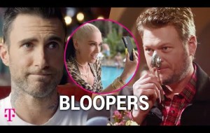 Bloopers: Adam Levine Sets Up Gwen Stefani & Blake Shelton | T-Mobile Big Game 2021 Commercial